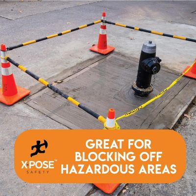 Image showing  Retractable Cone Bar, 6-10 ft. Length, Black/Yellow