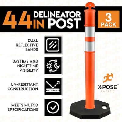 Image showing  44 in. T-Top Traffic Delineator Post with 13 lb. Base