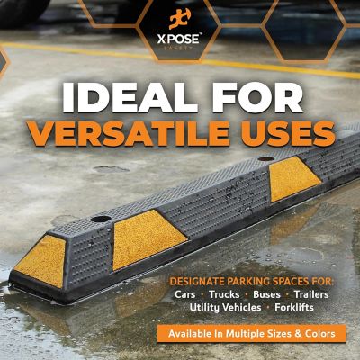 Image showing 5 th Xpose Safety Heavy Duty Rubber Parking Curb 72 in. x 6 in. x 4 in.