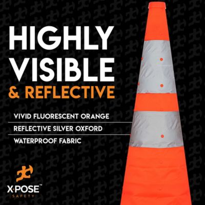 Image showing  Collapsible Orange Traffic Safety Cone - 28 in.
