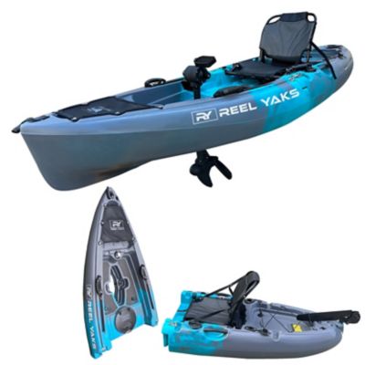 Reel Yaks 9.5 ft. Modular Pedal Propeller Drive Fishing Kayak, Super Lightweight, 400 lb. Capacity