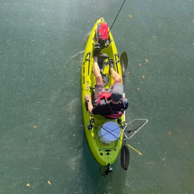 Image showing 5 th Reel Yaks 9.5 ft. Modular Pedal Propeller Drive Fishing Kayak, Super Lightweight, 400 lb. Capacity