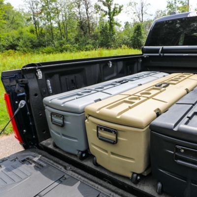 Image showing  TOTE with Slide Bracket- Portable rolling Tool Box or Gun Case for SUV's, Vans, Pickup Trucks, and More, Tan