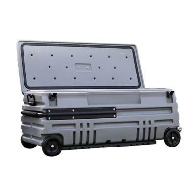 Image showing  Squad Box with Manual Latch- Portable and Lockable Storage for Pickup Trucks/Jeeps/Various SUV's, Gray