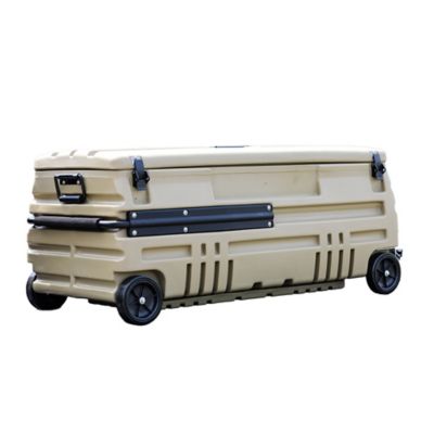 Image showing  Squad Box with Manual Latch- Portable and Lockable Storage for Pickup Trucks/Jeeps/Various SUV's, Tan