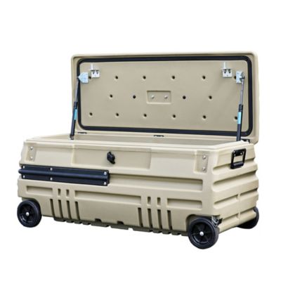 Image showing  Squad Box with Internal Latch - Portable and Lockable Storage for Pickups/Jeeps/Various SUV's, Tan