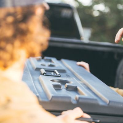 Image showing  Squad Box with Internal Latch - Portable and Lockable Storage for Pickups/Jeeps/Various SUV's, Tan