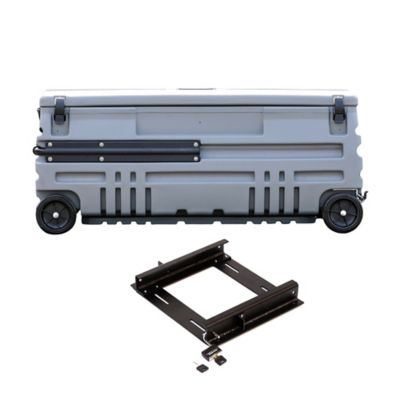 DU-HA Squad Box with Manual Latch and Slide Bracket- Portable and Lockable Storage for Pickup Trucks/Jeeps/Various SUV's, Gray