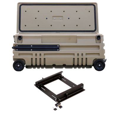 DU-HA Squad Box with Manual Latch and Slide Bracket- Portable and Lockable Storage for Pickup Trucks/Jeeps/Various SUV's, Tan