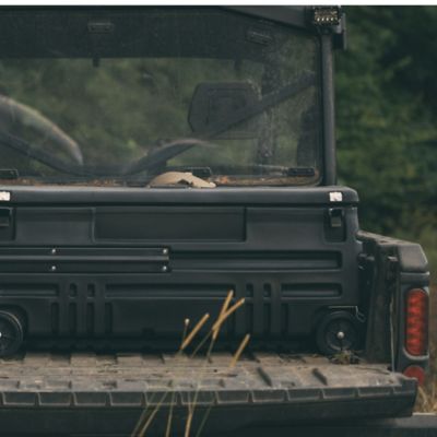 Image showing  Squad Box with Manual Latch and Slide Bracket- Portable and Lockable Storage for Pickup Trucks/Jeeps/Various SUV's, Tan