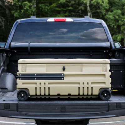 DU-HA Squad Box with Internal Latch and Slide Bracket - Portable and Lockable Storage for Pickups/Jeeps/Various SUV's, Tan