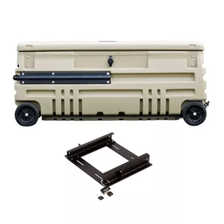 DU-HA Squad Box with Internal Latch and Sliding Rack - Portable Lockable Storage for Pickups/Jeeps/Various SUVs Light Brown Gun Cases