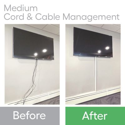 Image showing  Medium Raceway Linear Cord Hiding Kit- White