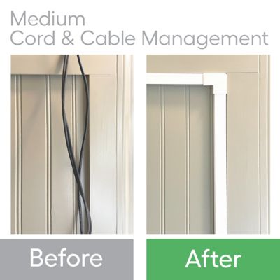 Image showing  Medium Raceway Linear Cord Hiding Kit- White