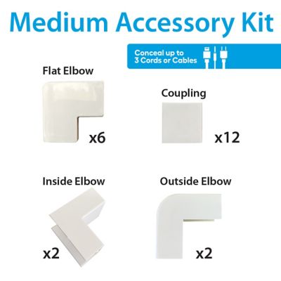 Image showing  Medium Raceway Accessory Cord Hiding Kit- White