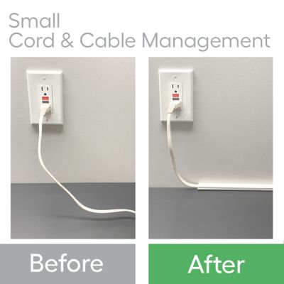 Image showing  Small Raceway Linear Cord Hiding Kit- White