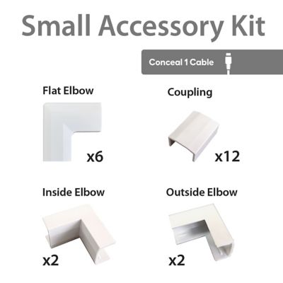 Image showing  Small Raceway Accessory Cord Hiding Kit- White