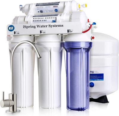 iSpring High Capacity Under Sink 5-Stage Reverse Osmosis Drinking Water Filtration System