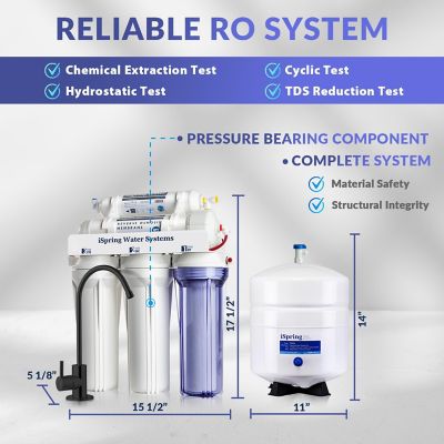 Image showing  5-Stage Reverse Osmosis System, Reverse Osmosis Water Filter System Under Sink