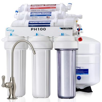 iSpring 6-Stage 100 GPD Under Sink Reverse Osmosis Drinking Water Filtration