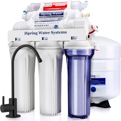 iSpring 75 GPD Alkaline 6-Stage Reverse Osmosis System with PH Remineralization