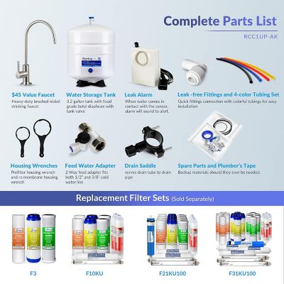 Image showing 7 th iSpring 100 GPD Reverse Osmosis Water Filtration System With Booster Pump, Alkaline Filter And UV light
