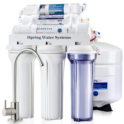 iSpring 75 GPD Reverse Osmosis Water System with Deionizer Filter