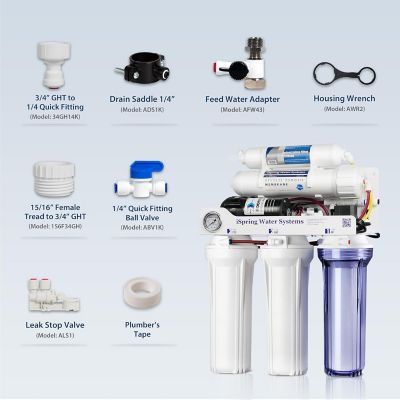 Image showing 5 th iSpring Tankless System with Pump, 5 Stage De-ionization Reverse Osmosis Water Filter System