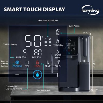 Image showing  Hot & Cold Reverse Osmosis System Countertop, Alkaline Reverse Osmosis Water Filter Dispenser
