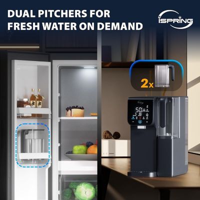 Image showing 6 th iSpring Hot & Cold Reverse Osmosis System Countertop, Alkaline Reverse Osmosis Water Filter Dispenser