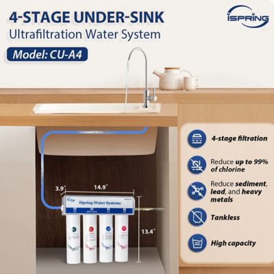 Image showing 5 th iSpring 0.01 Micrometre Ultra-Filtration Under Sink Water Filter System
