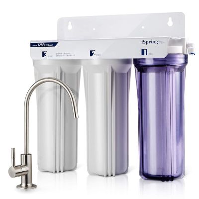 iSpring Classic 3-Stage Under Sink Water Filtration System for Drinking