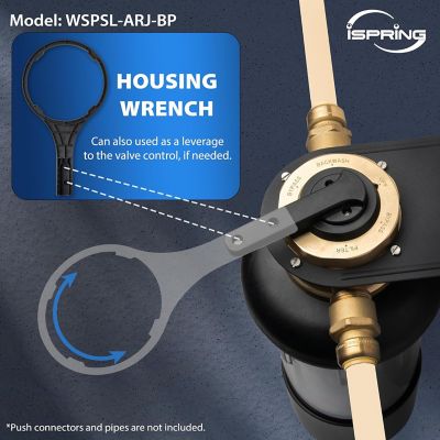 Image showing  Whole House Spin Down Sediment Water Filter with 4 Modes Bypass, Includes Siliphos