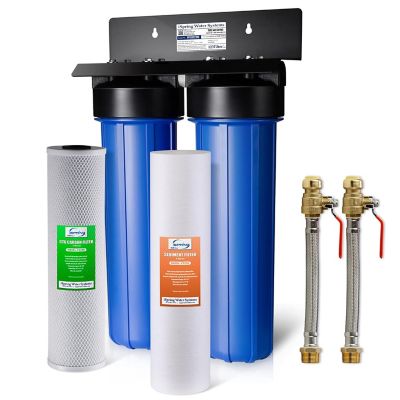 iSpring 2-Stage Whole House Water Filtration System with Sediment and Carbon Block Filters