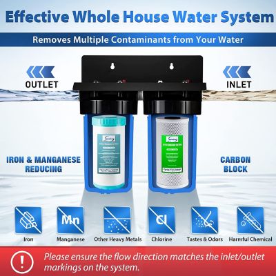 Image showing  2-Stage Iron and Manganese Reducing Whole House Water Filtration System