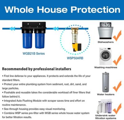 Image showing 7 th iSpring 2-Stage Iron and Manganese Reducing Whole House Water Filtration System