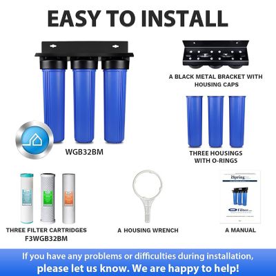 Image showing 6 th iSpring 3-Stage Whole House Water Filtration System, WGB32BM