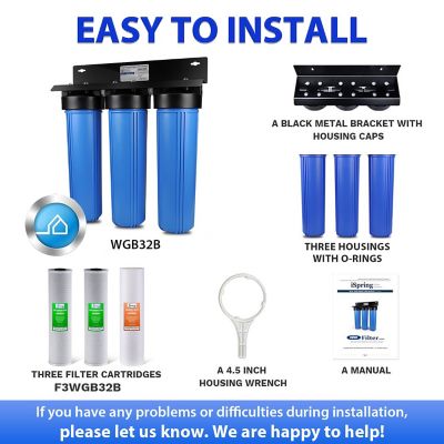 Image showing 6 th iSpring 3-Stage Whole House Water Filtration System, WGB32B