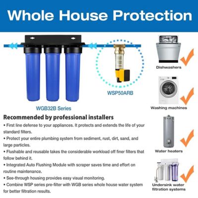 Image showing 7 th iSpring 3-Stage Whole House Water Filtration System, WGB32B