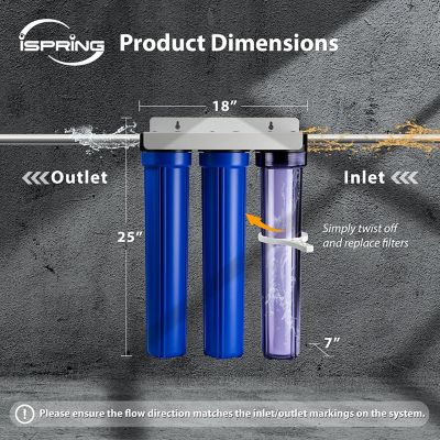 Image showing  3-Stage Whole House Water Filtration System, WCB32C-GAC