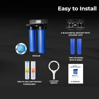 Image showing  2-Stage Whole House Water Filtration System, WGB22B-KS