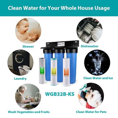 Image showing  3-Stage Heavy Metal Reducing Whole House Water Filtration System