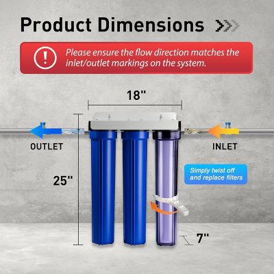 Image showing  3-Stage Whole House Water Filtration System, WCB32C