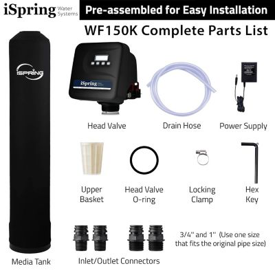Image showing 7 th iSpring Whole House Central Water Filtration System with Smart Control Valve