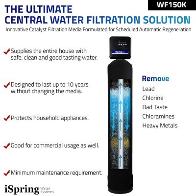 Image showing 8 th iSpring Whole House Central Water Filtration System with Smart Control Valve