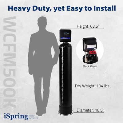 Image showing 6 th iSpring Whole House Central Iron and Manganese Water Filter Filtration System