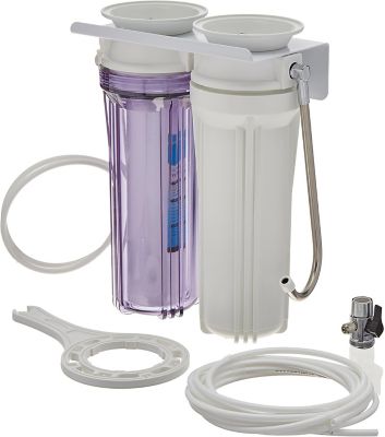 iSpring 2-Stage Countertop Water Filtration Dispenser System - Includes Activated Carbon and Carbon Block Filters