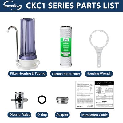 Image showing  Countertop Water filter, Clear Housing with Carbon