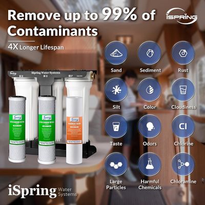 Image showing  3-Stage RV Water Filtration System, Whole House Water Filter for RV
