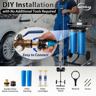 Image showing 5 th iSpring Spotless Car Wash System with bypass valve, Deionized Water System for Car Wash